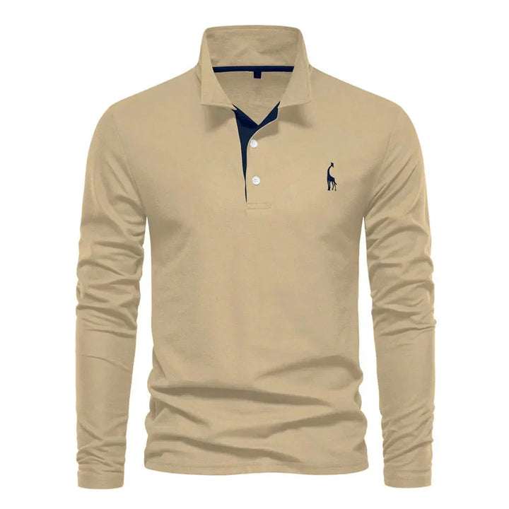 Elegantes Herren Langarm Polohemd; perfekt für Business Casual, Freizeit & vielseitige Anlässe, modisch & bequem.