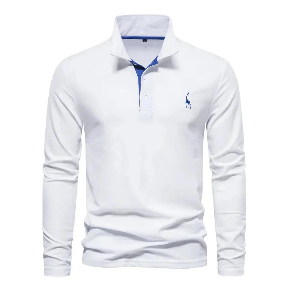 Weiches, atmungsaktives Herren Langarm Poloshirt; komfortables Oberteil für höchsten Tragekomfort im Business & Alltag.