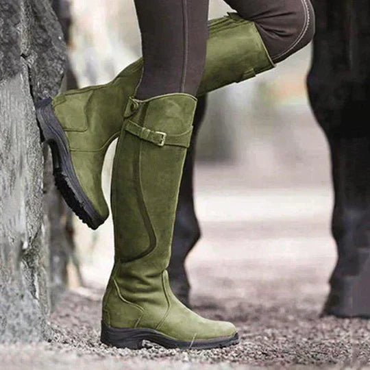 Wasserdichte Damen-Reitstiefel für Herbst & Winter; rutschfest und komfortabel für Outdoor & Freizeit.