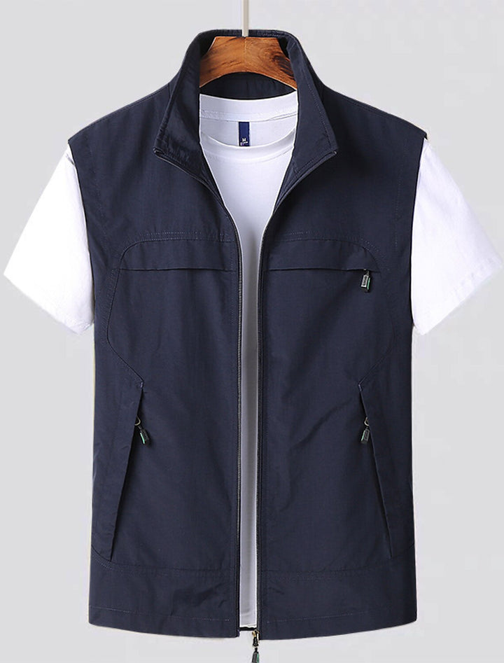 Herren Outdoor Funktionsweste, leicht & schnelltrocknend. Ideal zum Wandern & Angeln, mit praktischen Taschen.
