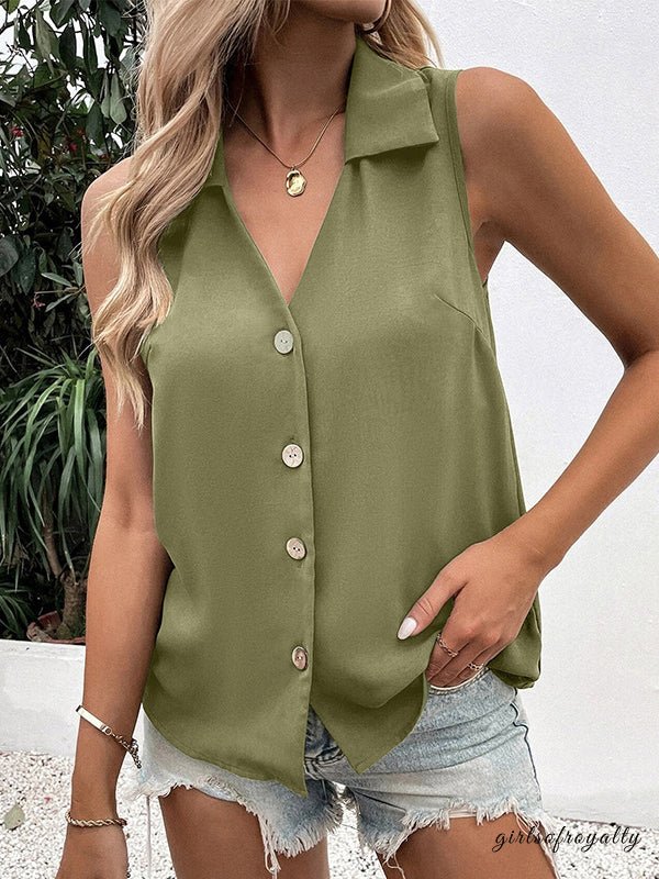 Elegantes Damen V-Ausschnitt Top, ärmellos, in Schwarz. Vielseitiges Oberteil für Freizeit & Business Casual.