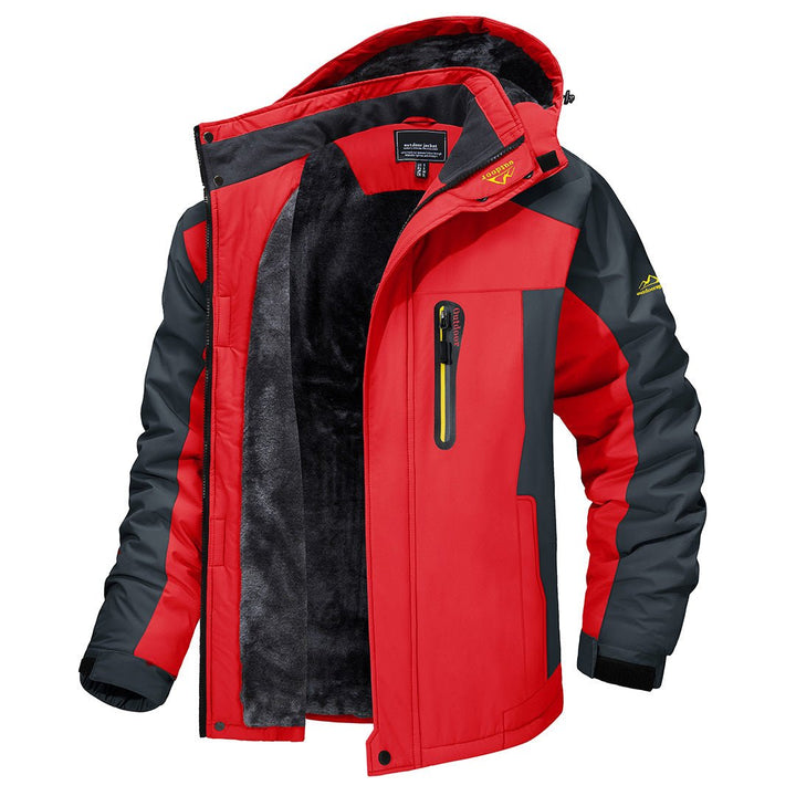 Moderne Herren Kapuzenjacke, wind- & wasserdicht. Ideale Outdoorbekleidung für Übergangswetter und Freizeit.
