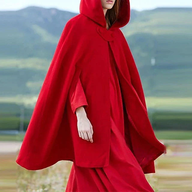 Eleganter, kurzer Damen Vintage Kapuzenmantel für besondere Anlässe, stilvolle Herbst- & Wintermode.