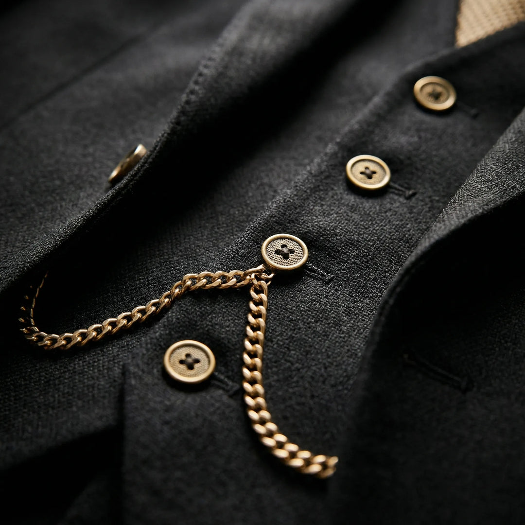 Stilvoller Herren Dreiteiler Hochzeitsanzug Slim Fit "Yannick", ideal für Bräutigam & Gäste. Moderne Passform.