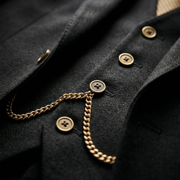 Stilvoller Herren Dreiteiler Hochzeitsanzug Slim Fit "Yannick", ideal für Bräutigam & Gäste. Moderne Passform.