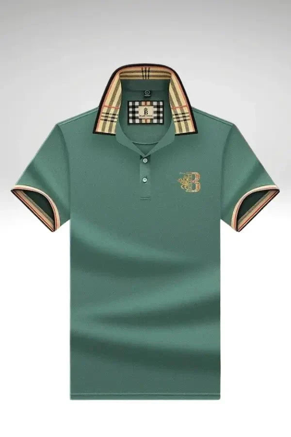 Elegantes schwarzes Herren Polohemd, modisches Männer Oberteil für stilvolle Looks & Casual-Tage.