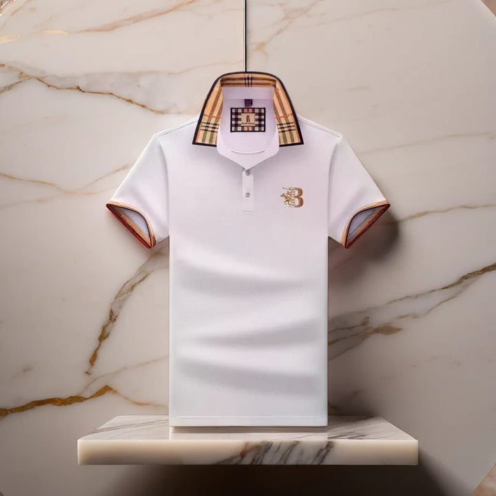 Vielseitiges Herren Polohemd, ideal für casual & elegante Looks. Modisches Oberteil für Frühling/Sommer.